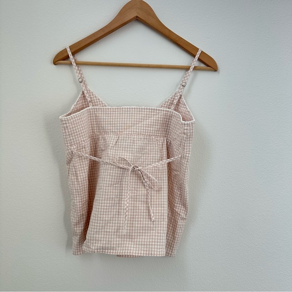 Brandy melville pink gingham bow tank top - Picture 5 of 7